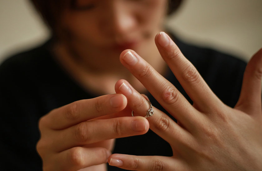 離婚を決意した既婚女性