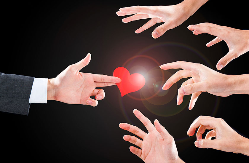 浮気の振る舞いをする男性イメージ