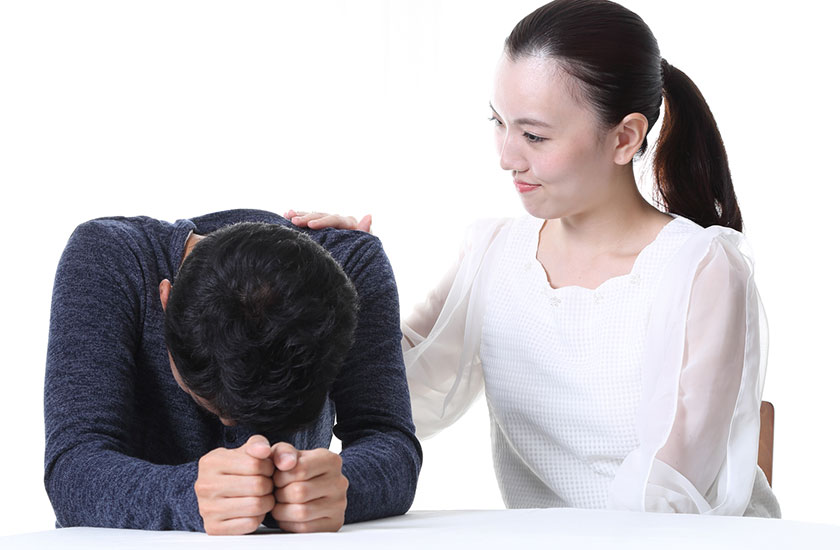 夫の1度目の浮気を許す妻