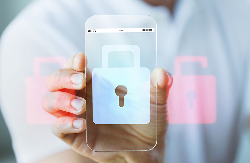 ロックがかかったスマホ