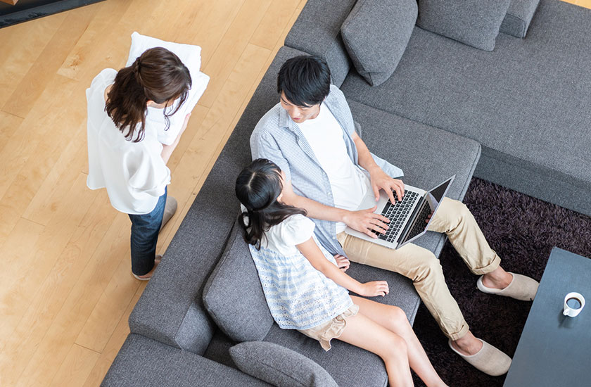 雰囲気の明るい家庭