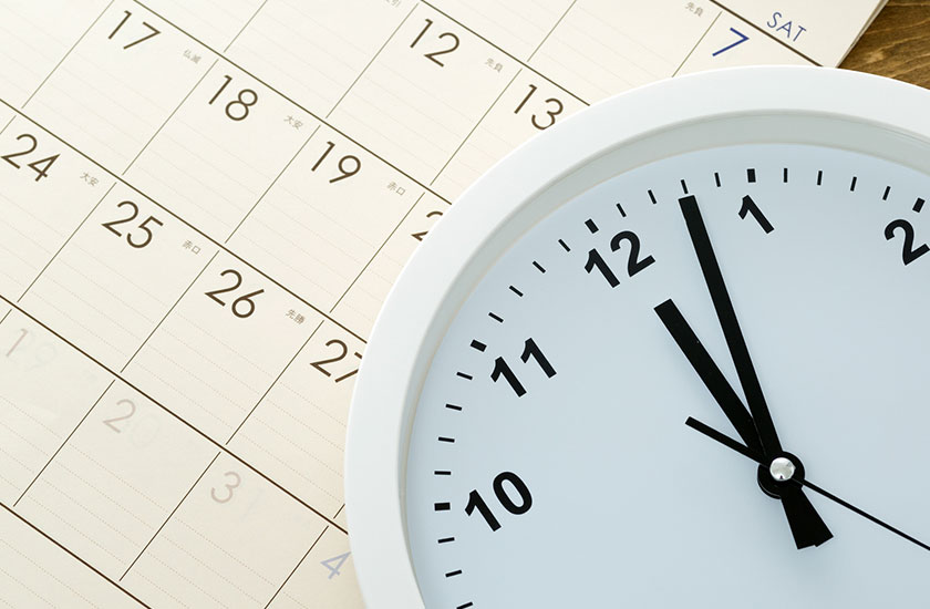 カレンダーと時計