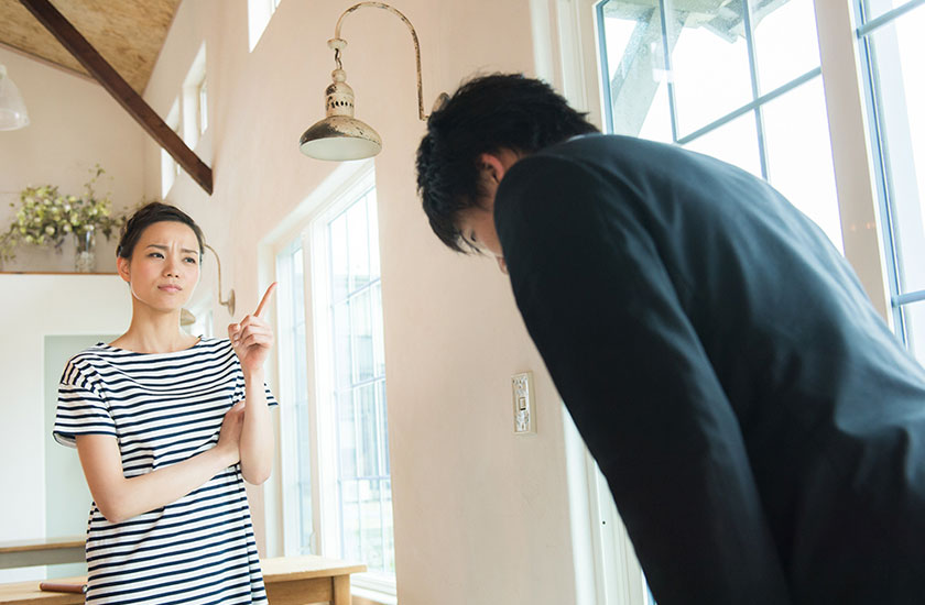 夫の浮気を暴いた妻