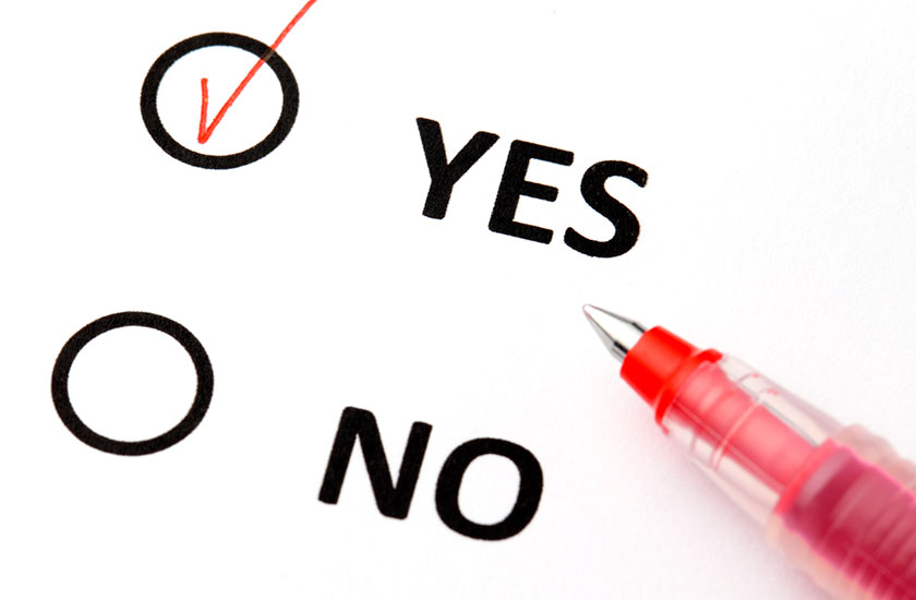 YES NOチェック