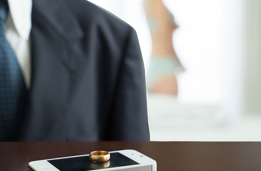 配偶者以外と肉体関係を持つ既婚男性