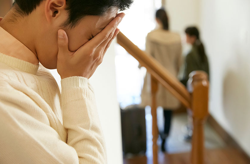 社内不倫がきっかけで家庭が崩壊した既婚男性
