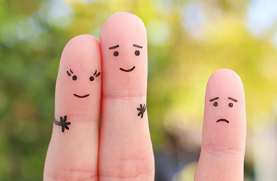 浮気をイメージした指人形